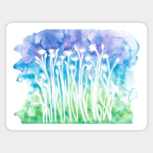 Flowers & Weeds ~ Watercolor Painting Sticker